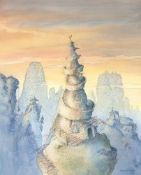 Meteora - akvarel