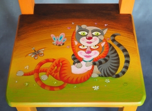 Mačky hračky 2 - akryl /stolička/