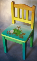 Ryba - akryl /stolička/