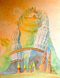 Triptych - Fantázijná krajina